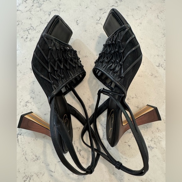 Sam Edelman Women's Candice Ankle Strap High Heel Sandals Sz 10 Black - Picture 9 of 14